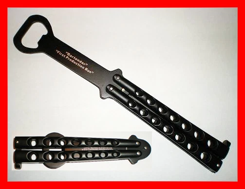 Черный открывалка практика BALISONG бабочка масло мухи тренер - Изображение 1 из 1