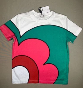 Authentic Burberry Girls T shirt tee multicolored NWT size 6 Y - Picture 1 of 6