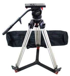 SACHTLER VIDEO V18 S1 DA TRIPOD SYS GRSPR PLT TELPAN BAR TDKN BAG SERVICED 40Lbs - Picture 1 of 15