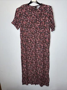 Vintage Dress Womens K Studio Sz 14 Pink Floral Retro 90s Prairie Cottagecore - Picture 1 of 4