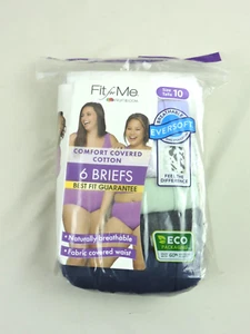 Fruit of the Loom Fit for Me Damen-Unterwäsche Übergröße Baumwolle bezogen Größe 10 - Bild 1 von 2