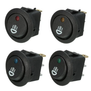 New 23mm On Off Rocker Switch Round 12V Led Fog Light Lamp Symbol Car Van Truck - Picture 1 of 25