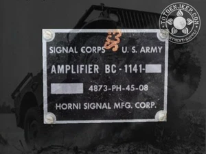 PLAQUETTE PLATE DETECTEUR DE MINE SCR 625 BC 1141 A . jeep willys dodge us ww2 - Foto 1 di 1