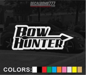 Bowhunter Arrow Outline Decal Sticker Turbo Truck Hunt Bow Target Mud UTV rzr - Imagen 1 de 3