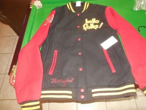 Disney Mickey Mouse & Pluto rot und schwarz Letterman Jacke Größe YL ausverkauft Neu mit Etikett - Bild 1 von 8