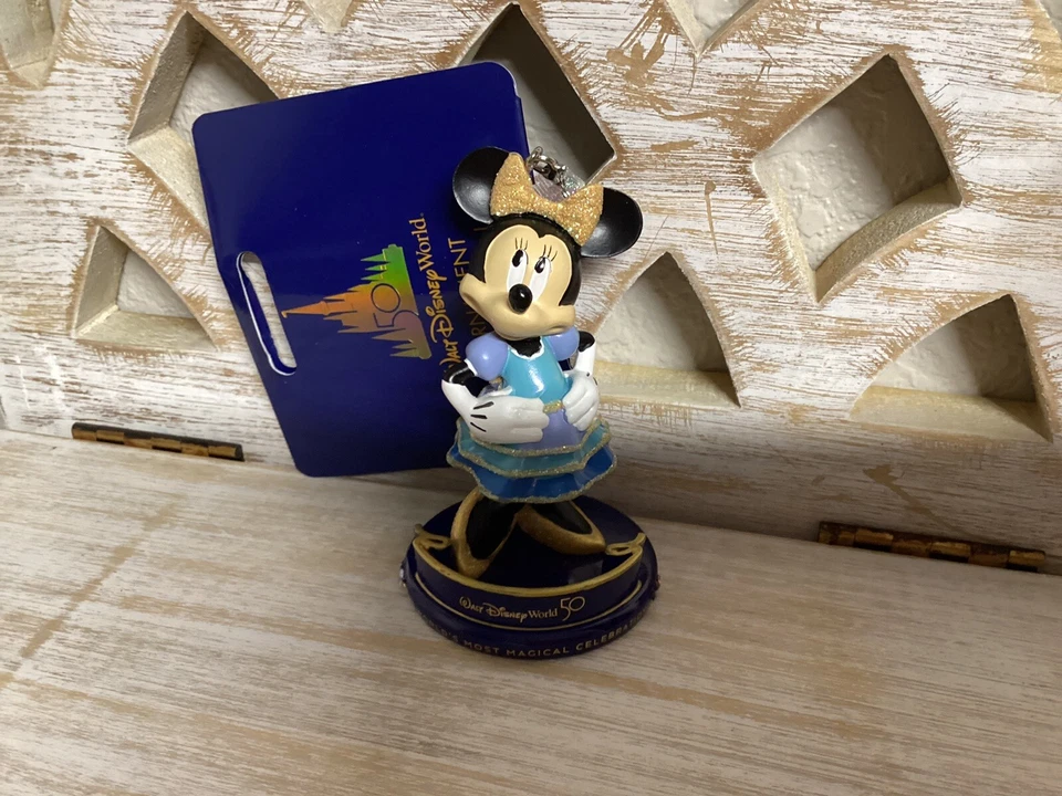 Disney Parks WDW 50th Anniversary Mickey Mouse Ornament Christmas Holiday Boxed