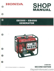 Honda EB3000 And EB4000 Generator Shop Manual : 6189910E2 - Picture 1 of 1