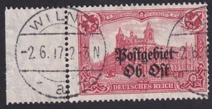 Ober-Ost 1 Mk. 26:17 Mi.Nr. 12 A gestempelt geprüft BPP Mi.Wert 200 € (947) - Bild 1 von 2