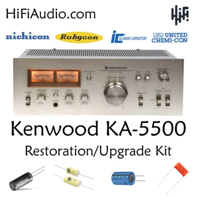 Kenwood KA-5500 rebuild restoration recap service kit repair filter capacitor - Image 1 of 4