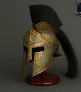 300 Spartan Helmet King Leonidas Steel Helmet Authentic Replica Cosplay Helmet - Picture 1 of 4