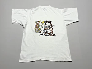 VINTAGE 90’s Grateful Dead Calvin & Hobbes Love Is Real Rare Lot T-Shirt Size Lg - Picture 1 of 11