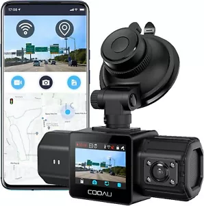 COOAU Dual Dash Cam 2.5K+1080P, Dashcam vorne und innen, integriertes GPS und WiFi - Bild 1 von 8