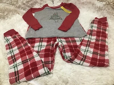 ED Kids Multicolor Knit Cozy Pj Set MED Size Small 4-6 Shirt  Large Bottom 10-12 - Image 1 of 3