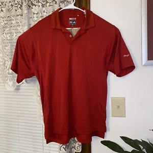 Adidas Men's Size LG ClimaCool Golf Polo Shirt Red Short Sleeve EUC - Picture 1 of 7