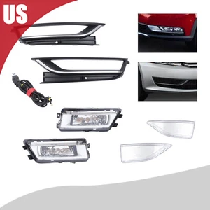 For Volkswagen Passat 2012-2015 Fog Light Kit LH+RH Fog Light W/ Bezels &Trim - Picture 1 of 18