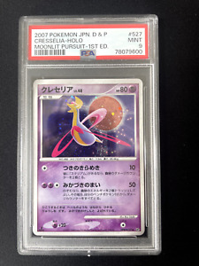 PSA 9 Mint Cresselia 1st Ed Japanese Moonlit Pursuit 2007 Holo #527 D&P