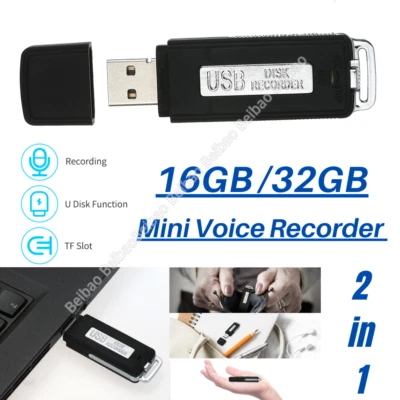 Mini Voice Activated Recorder Spy Listening Device Audio Sound Dictaphone MP3 - Image 1 of 4