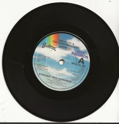 TOM PETTY STRAIGHT INTO DARKNESS RARE UK PROMO SINGLE FROM 1982 - Image 1 of 2