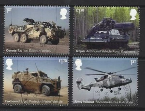 GREAT BRITAIN 2021 BRITISH ARMY VEHICLES SET 4 EX MINIATURE SHEET FINE USED - Bild 1 von 1