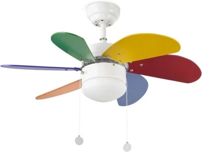 Ventilatore soffitto colorato 6 pale palao Faro Barcelona - Immagine 1 di 2
