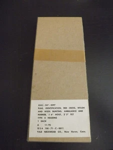 VINTAGE U.S. ARMY M*A*S*H AMBULANCE RED CROSS FLAG NOS SEALED NEVER OPENED - Picture 1 of 4