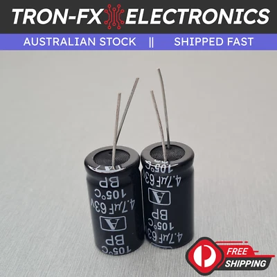 2Pcs 4.7uF 63V Bipolar PCB Electrolytic Capacitor - image 1 of 4