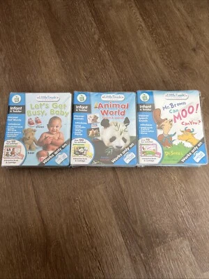 LEAP FROG BABY  Lot 3 Little Touch Leap Pad ANIMAL WORLD MR BROWN MOO Cartridge - Image 1 of 4