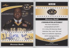 2011 Leaf US Army All-American Bowl Selection Tour Gold /5 Donovan Smith Auto