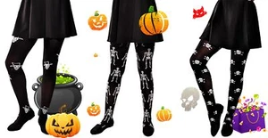 Girls kids halloween fancy party tights 6-16 years - Picture 1 of 8