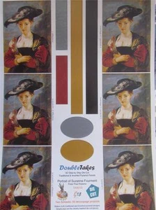 3D Die Cut Double Takes Pyramid Decoupage Paper Tole Lady In Hat NEW - Foto 1 di 1