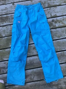 VINTAGE UFO PARACHUTE KIDS GIRLS 12 JNCO RAVE PANTS BLUE, EUC, free shipping - Picture 1 of 13