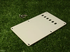 Vintage Style Tremolo Cover Back Plate For Fender Strat - White 1 Ply 1.4mm - Bild 1 von 7