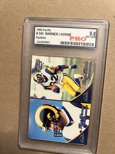 1999 Pacific #343 Kurt Warner Tony Horne RC Rookie PRO 9.8 " LIKELY TRIMMED "