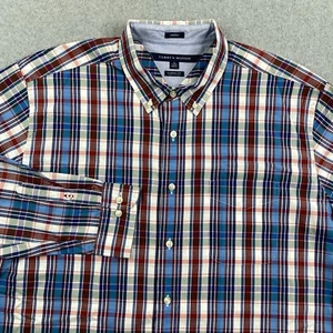 Tommy Hilfiger Shirt Mens XL Cheers Classic Fit Button Down Plaid Cotton Preppy - Picture 1 of 19