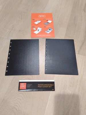 ARC Poly Cover Set 50052 Customizable Notebook System Staples Black covers - Image 1 of 4