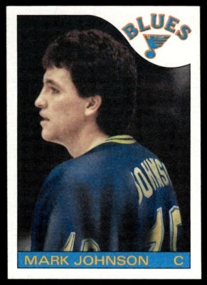 1985-86 TOPPS HOCKEY NHL Trading Card #44 - MARK JOHNSON, St. Louis Blues - Image 1 of 2