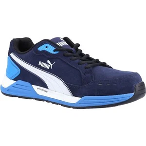 Puma Safety Airtwist Low S3 Blue Mens Suede Leather Safety Trainers - Picture 1 of 6