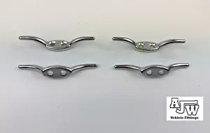 4 Rope Cleat 65mm Stainless Steel Grade A4 Flag Halyard Boat Securing Tie Down - Picture 1 of 4