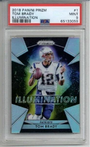 2018 PANINI PRIZM ILLUMINATION #1 TOM BRADY CARD PATRIOTS PSA 9 MINT LOW POP - Picture 1 of 2