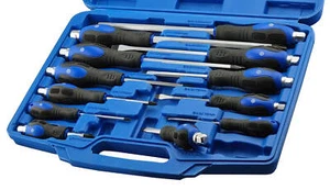 12 Piece Phillips & Slotted Screwdriver Set With Hammer Cap Britool Hallmark - Picture 1 of 4
