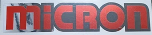 Micron Auspuff Aufkleber - Cut Outt & Hitzebeständig - Rot/Chrom Silber - 225mm x 42mm - Bild 1 von 2