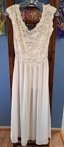 Vintage Victoria's Secret S Lingerie Gown Lace Bodice Open Back Full Skirt 90's - Picture 1 of 8