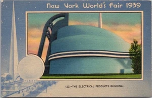 1939 New York World's Fair Postcard "ELECTRICAL PRODUCTS BUILDING" LINEN No. 122 - Picture 1 of 2