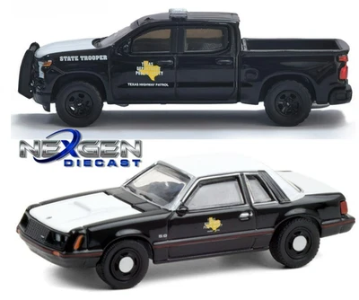 GREENLIGHT 1:64 TEXAS DPS HIGHWAY PATROL CAR 2PC SET  GL30542/30543 - Image 1 of 4