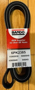 Bando Serpentine Belt 6PK2385 K060938 5060940 4060940 940K6 New - Picture 1 of 4