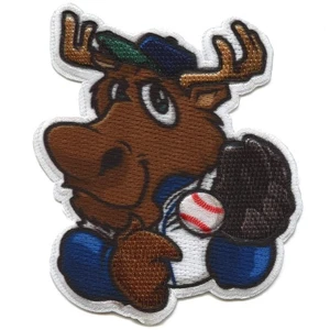 Toppa fotografica mascotte Seattle Washington baseball alce parodia ricamo ferro su - Foto 1 di 1