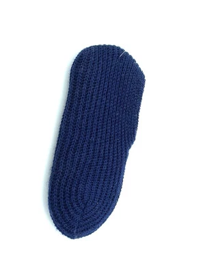 复古 Orlon 针织低帮短靴 Footies 蓝色拖鞋袜 美国制造 全新 NOS — 第 1/3 张图片