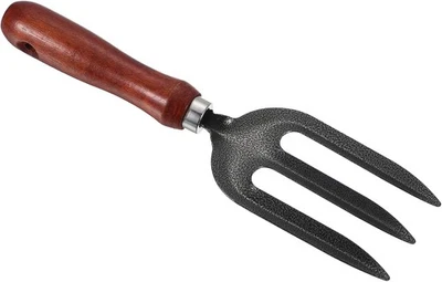 Horquilla de jardinería manual PATIKIL 10,6" 3 dientes, acero al carbono engrosado endurecido...  Foto 1 de 4