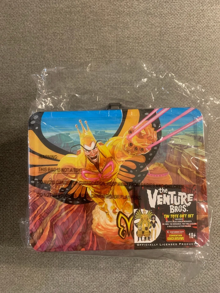 Mego estilo Bif Bang Pow Con Exclusivo Venture Bros sellado Dr. Mrs. Monarch lata  Foto 1 de 3