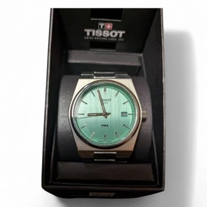 Orologio Tissot PRX Quarzo Tiffany Blu 40mm Scatola Completa Usato Ottime Condizioni - Foto 1 di 6